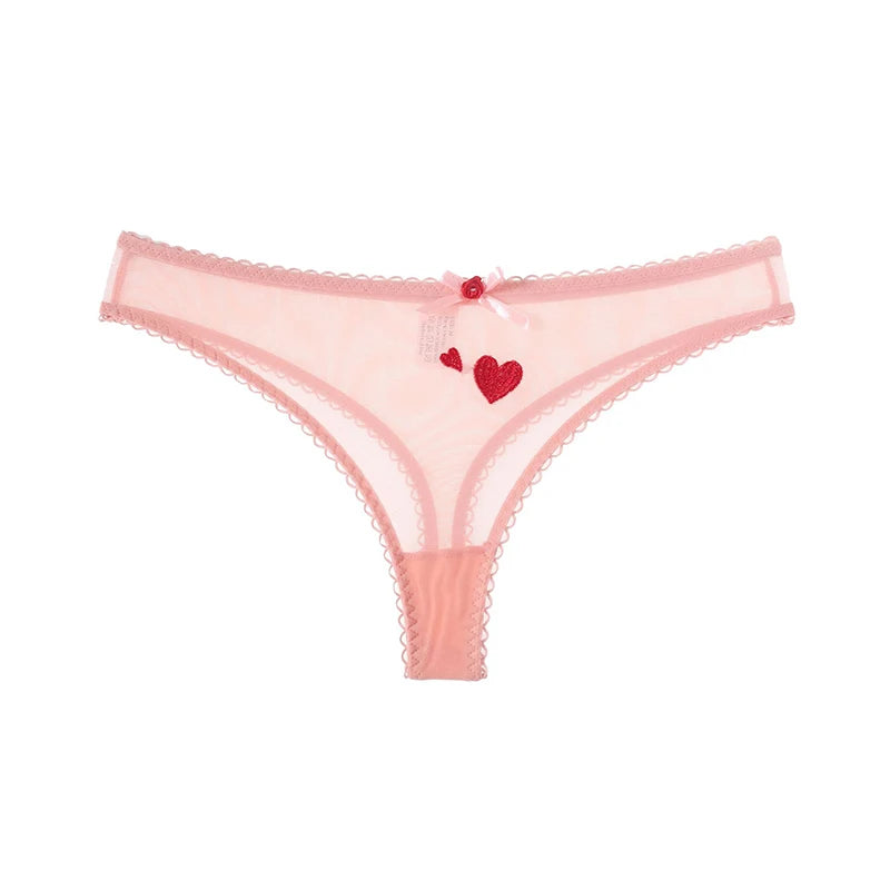 INTIMO SECRETS Mesh Transparent Thong – Lace Seamless G-String Underwear for Women