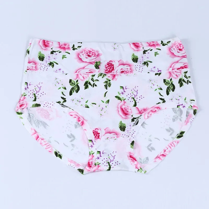 INTIMO SECRETS High Waist Floral Panties – Soft Plus Size Women Lingerie