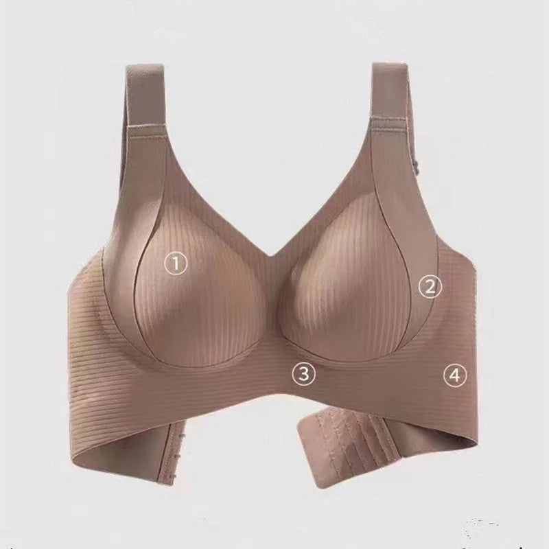 INTIMO SECRETS Seamless Underwear, Thin Style, Large Breasts, Small Breasts, No Wires, Pull-up And Anti-sagging Large Size Bra