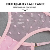 INTIMO SECRETS Dot Lace Push-Up Bralette – Wireless V-Neck Women’s Bra