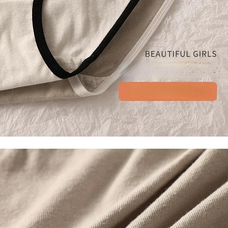 Women Underwear Cotton Crotch Mid Waist Traceless Sexy Panties Japanese Sports Style Girls Breathable Underpants Simple Lingerie