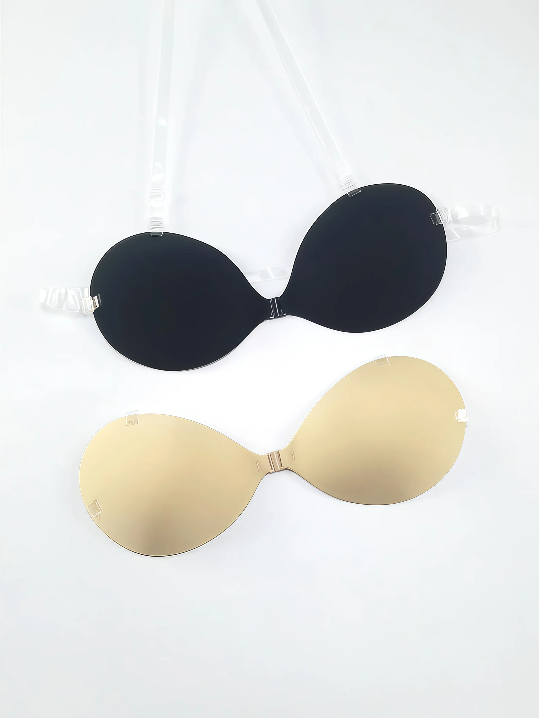 INTIMO SECRETS Push-Up Invisible Stick-On Bra – Strapless Seamless Lingerie & Underwear Accessory for Women