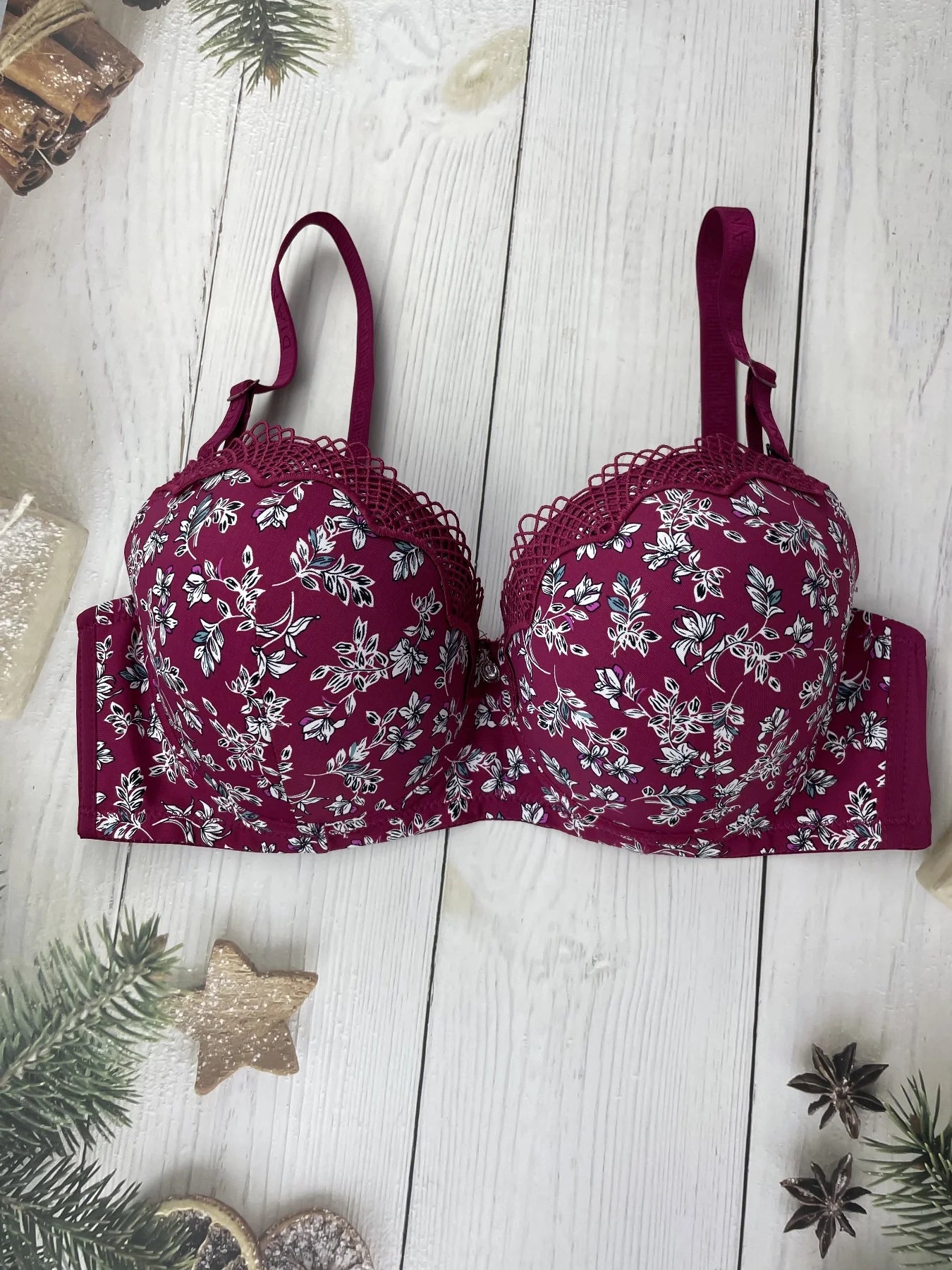 INTIMO SECRETS Diana Rose Underwire Bra – C/D/E Cup, Anti-Sag