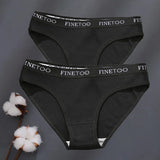 2Pcs/Set M-XXL Cotton Panties for Women Letter Belt Briefs Sexy Low Rise Underwear Ladies Panty Girl Big Size Intimates Lingerie