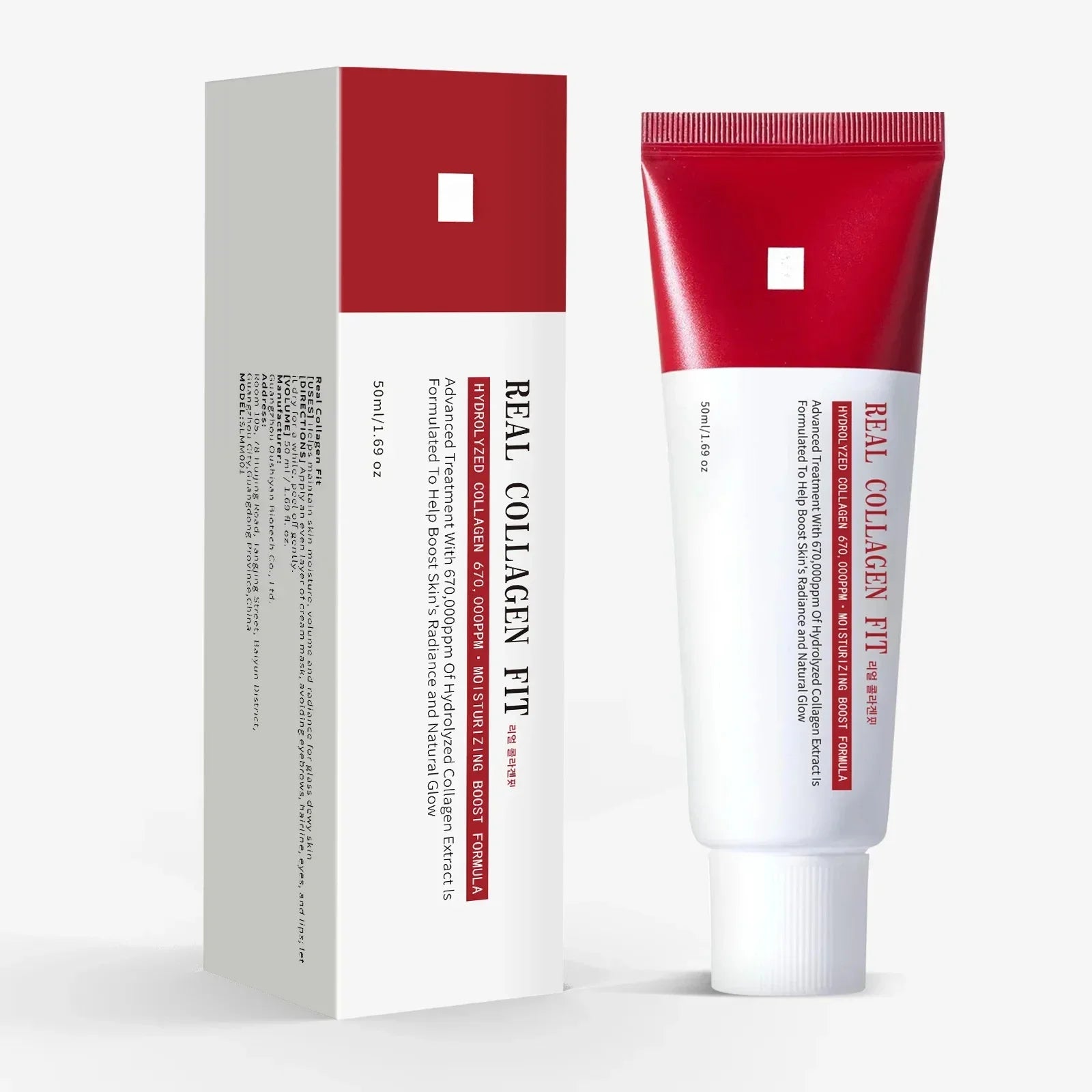 Real Collagen Fit, Collagen Wrapping Mask, Collagen 670,000ppm, Peel Off Facial Mask for elasticity, Hydrating, Glow, Glass Skin