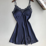 Sexy Pajamas Women's Silk Suspender Nightdress Ladies Spring And Summer Ice Silk Thin Halter Home Service Satin Night Dresses