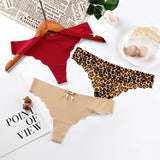 INTIMO SECRETS Women’s Sexy Thong – Seamless Invisible G-String, Ruffle T-Back Underwear