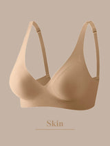 INTIMO SECRETS One-Piece Seamless Wireless Push-Up Bra Deep V Padded Bralette