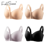 INTIMO SECRETS Plus Size Wireless Front Closure Bra – Seamless Soft Comfort