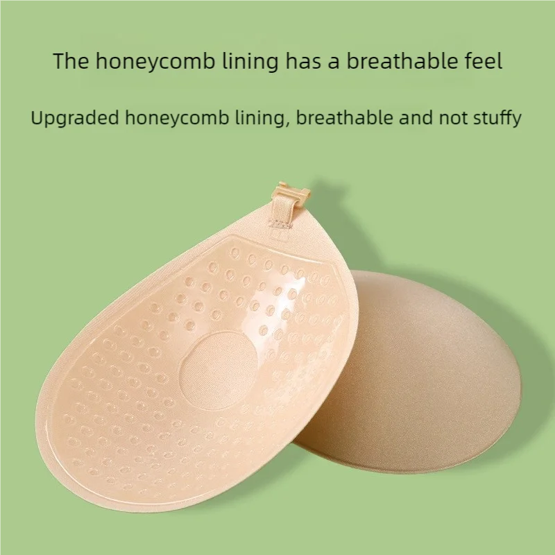 INTIMO SECRETS Women’s Round Cup Chest Patch – Front Button Push-Up Small Chest Enhancer, Invisible Wedding Bra