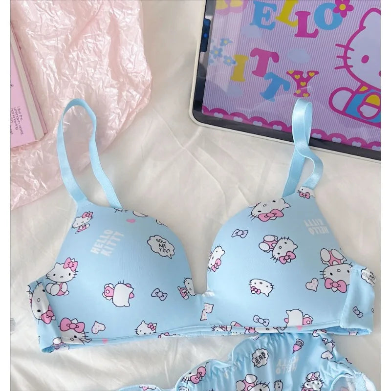 INTIMO SECRETS Hello Kitty Girls’ Cartoon Slimming Bra – Comfortable Active Underwear