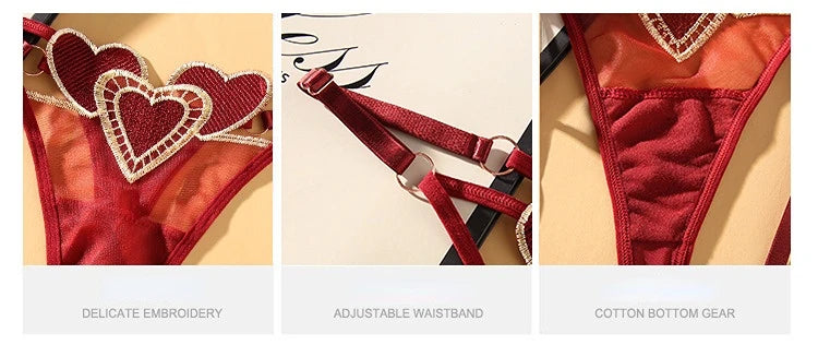 INTIMO SECRETS Women’s Sexy Embroidery Low-Rise Japanese Thong Panties