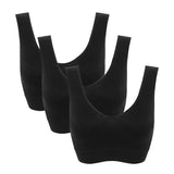 INTIMO SECRETS Women’s Plus-Size Seamless Push-Up Bra – 3PCS Wireless Fitness Set