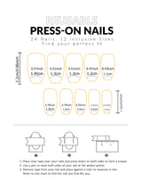 24pcs/set short square fake nails for women cute bride heart white french tips faux ongles y2k press on false nail supplies