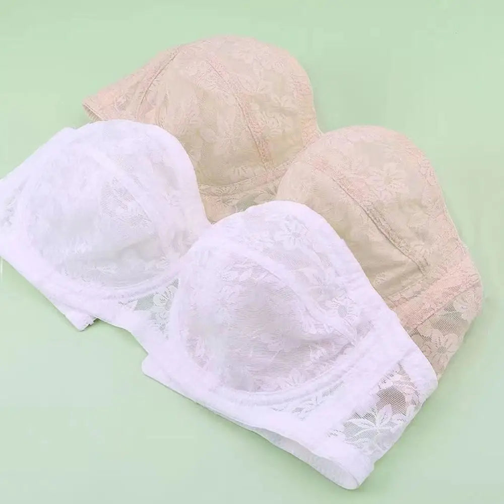 INTIMO SECRETS Women’s Mesh Lace Transparent Bra – Seamless Push-Up Invisible Lingerie for Wedding