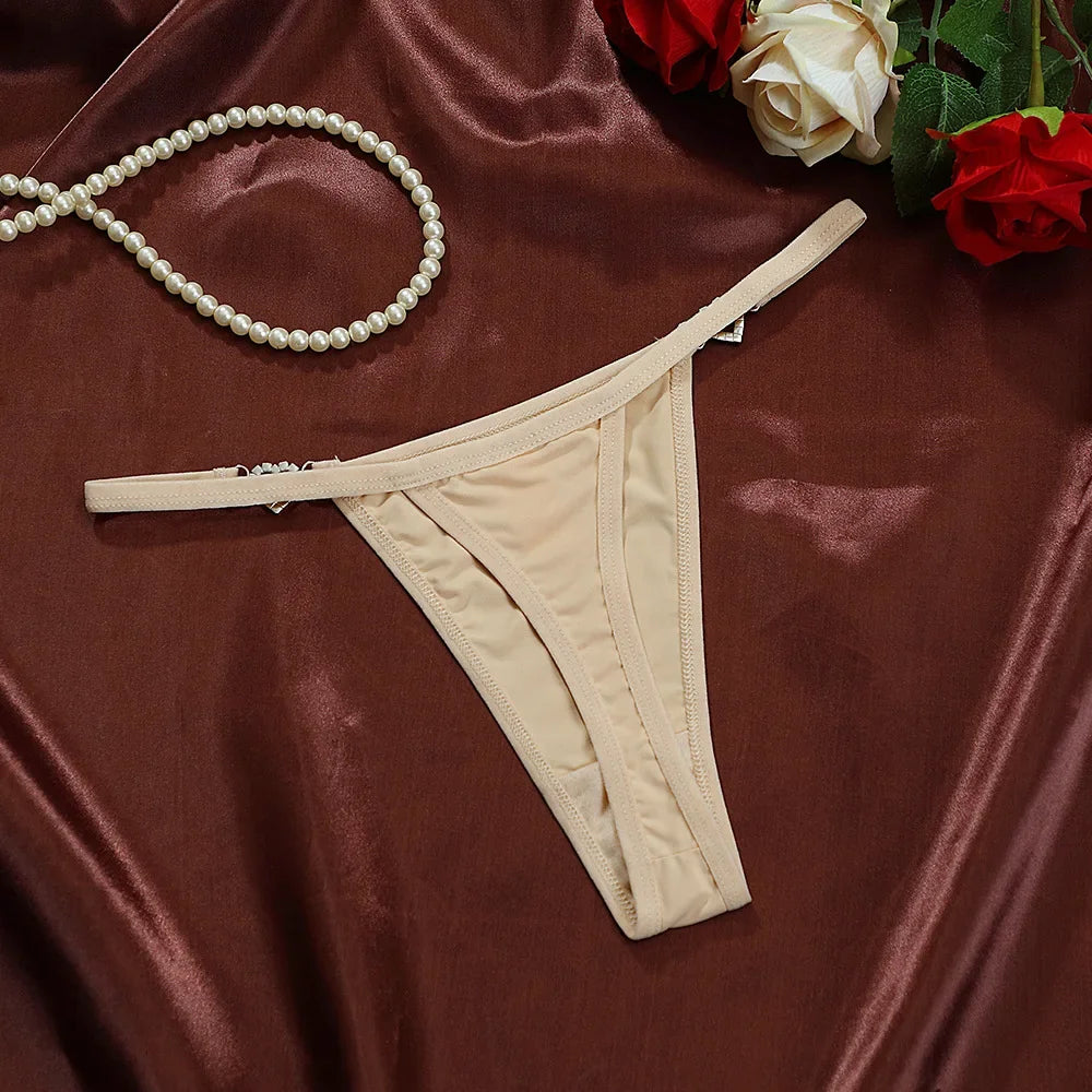 INTIMO SECRETS Women’s Low-Rise Heart Decoration G-String Thong