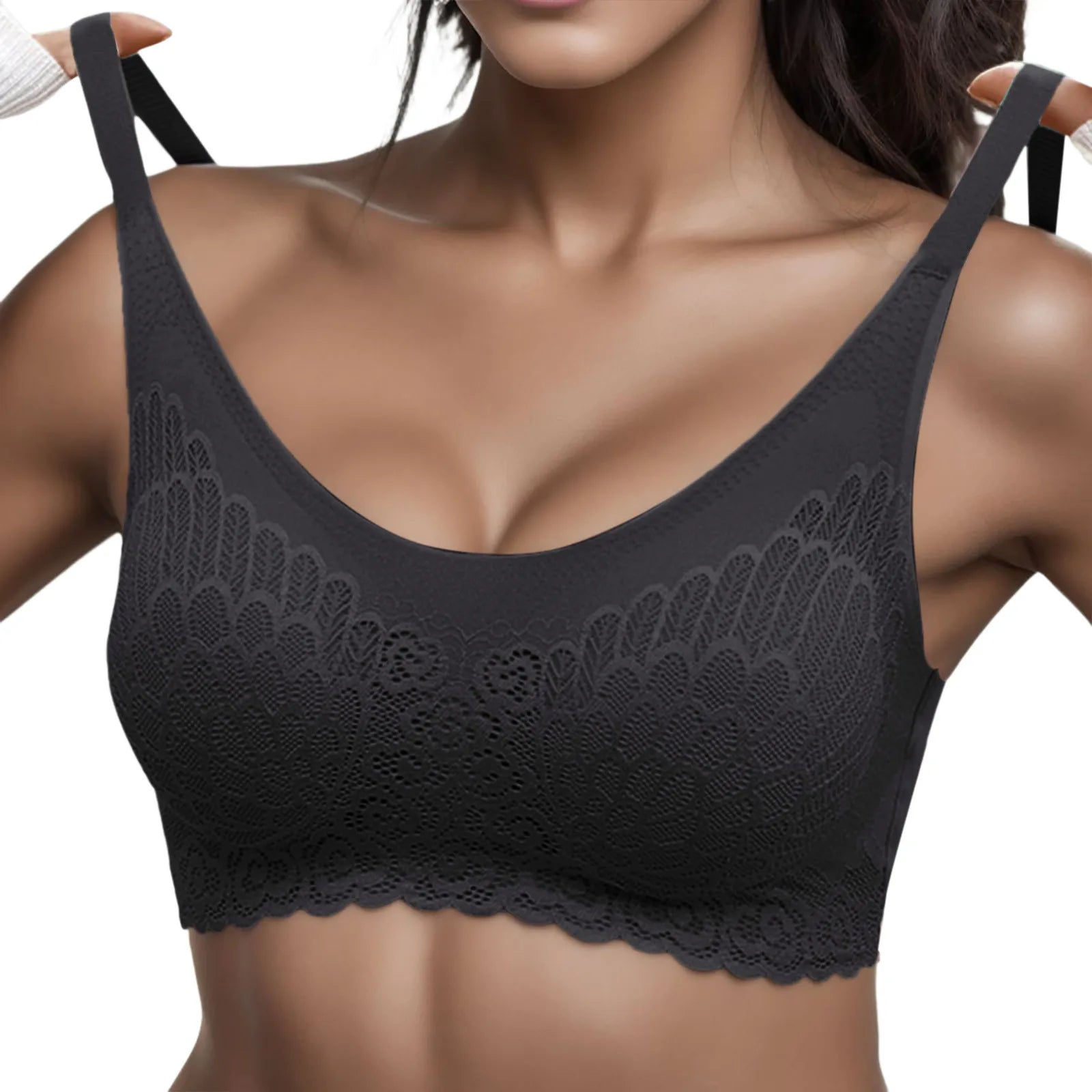 INTIMO SECRETS Women’s Seamless Bra – Wire-Free, Breathable Push-Up Bralette