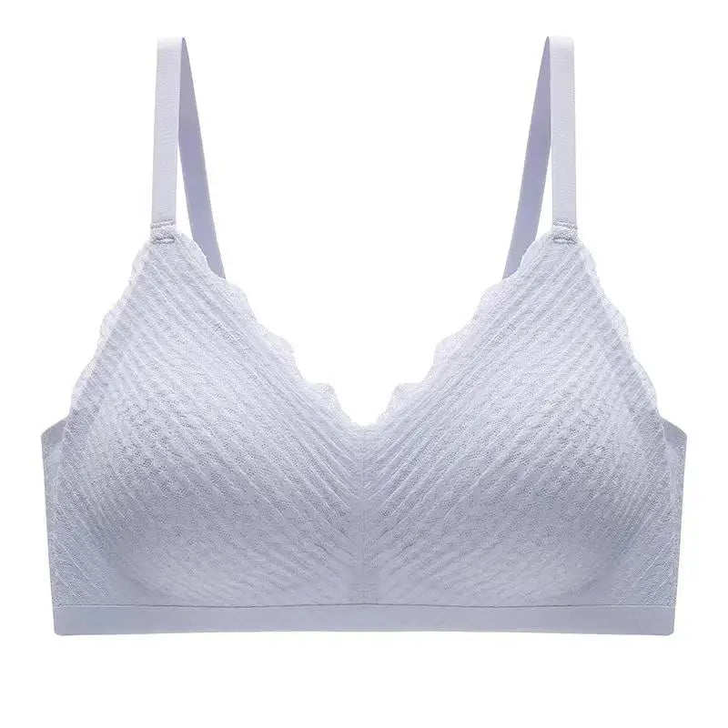 New Top Lace Seamless Women's Underwear Small Chest Gathered Non-slip No Steel Ring Sexy Sling Beautiful Back Bra Thin Section