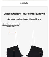 Women's Thin Summer French Style Sexy Deep U Shell Cup Bra Wireless Seamless Fashionable Underwear Comfortable Home Clothes