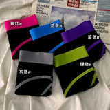 3Pcs/set Women's Panties Cotton Sports Briefs Middle Waist Solid Color Underwear Soft Breathable Underpants Female Sexy Lingerie