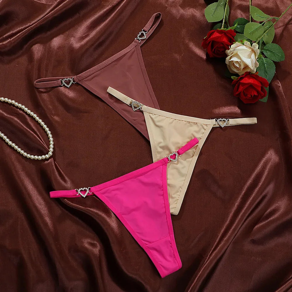 INTIMO SECRETS Women’s Low-Rise Heart Decoration G-String Thong