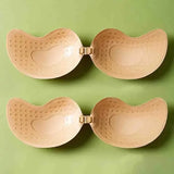 INTIMO SECRETS Women’s Invisible Strapless Adhesive Stick Bra – Push-Up Silicone Bralette & Nipple Covers