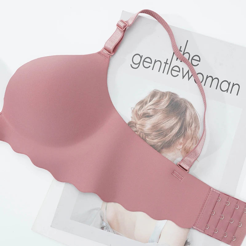INTIMO SECRETS Women’s Seamless Push-Up Bra – Wireless Breathable Lingerie