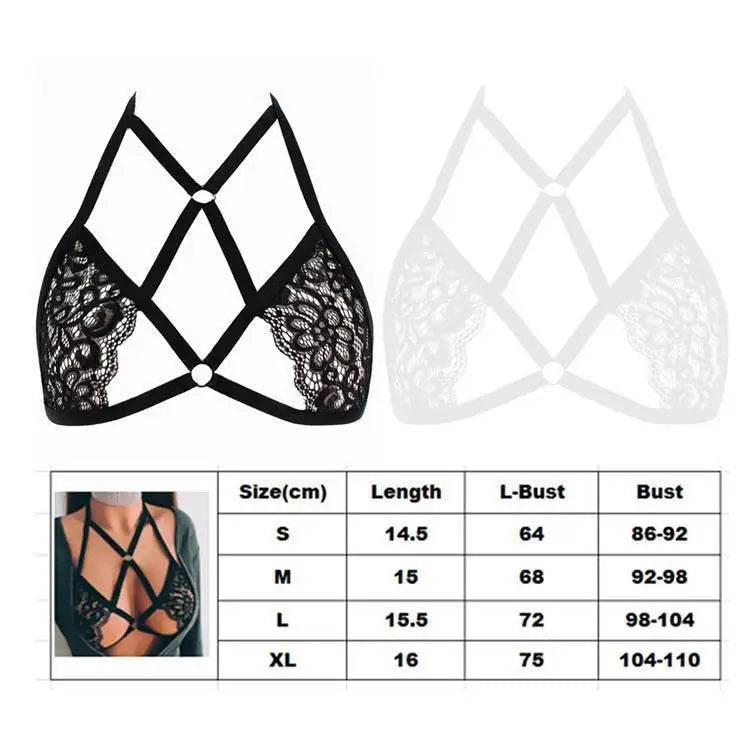 Sexy Lace Women's Bra Lingerie Fashion Push Up Female Bralette Top Adjustable No-Slip Female Bra Perspective Women Underwear