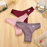 3PCS/Set Brazilian Underwear Women Panties Waffle Cotton Panties FINETOO Female Underwear Briefs Intimates Women Lingerie S-XL
