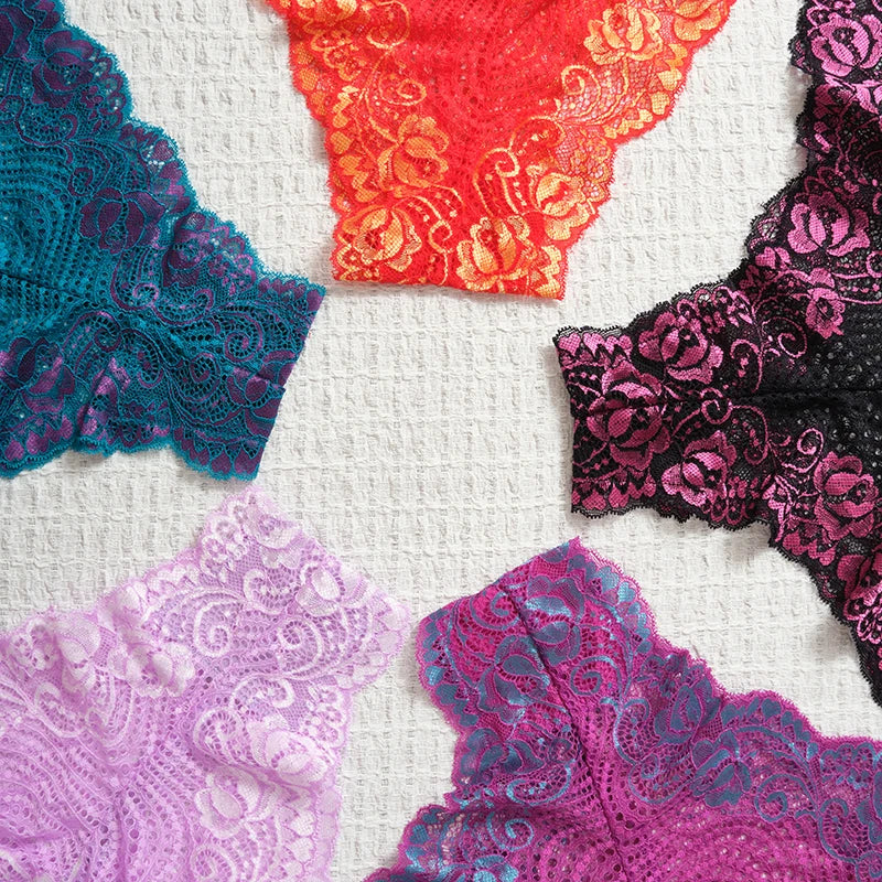 INTIMO SECRETS 5-Pack Plus-Size Floral Lace Panties – Sexy Women’s Briefs 1XL-4XL