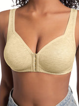 INTIMO SECRETS Wire-Free Front Closure Bra – Full Coverage for Women