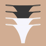 INTIMO SECRETS 4-Pack Women’s Seamless Ice Silk Thongs – Low-Waist, Stretchy G-String Panties