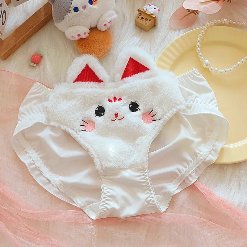 INTIMO SECREST Japanese Plush Bra – Cute Warm Wireless Winter Underwear