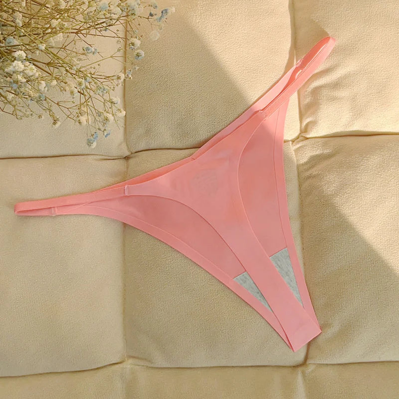 INTIMO SECRETS Ruffles Seamless Thong – Invisible T-Back Underwear for Women