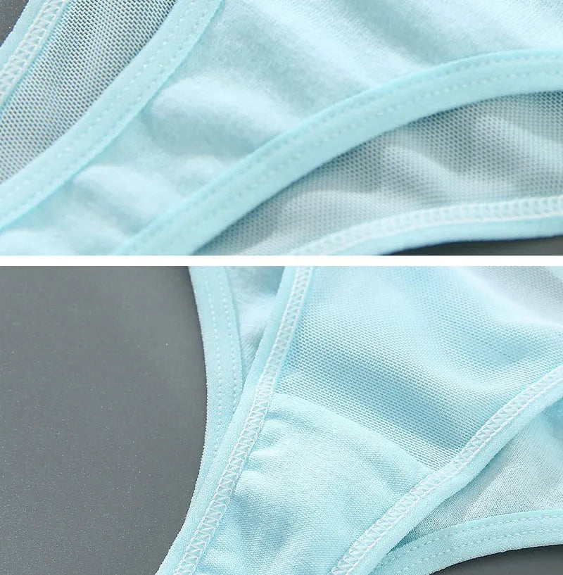 INTIMO SECRETS Transparent Hollow-Out G-String – Traceless Sexy Thong with Cotton Crotch