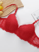 INTIMO SECRETS Embroidered Lace Push Up Bra - Underwire Support Set