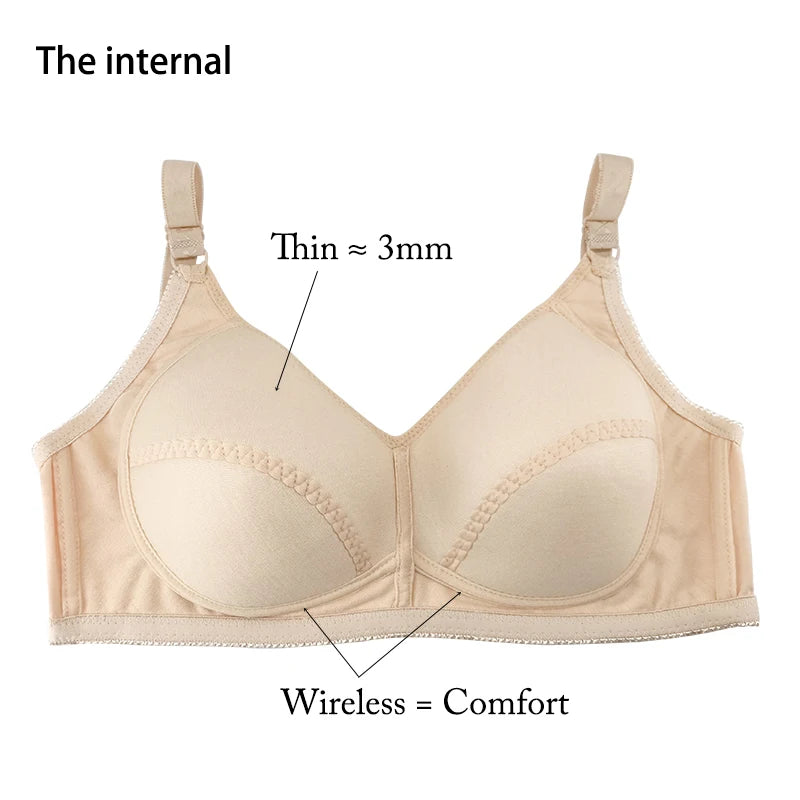 INTIMO SECRETS Plus Size Wireless Full-Coverage Bra – Soft & Breathable