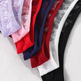 INTIMO SECRETS 7-Pack Plus-Size Floral G-String Thongs