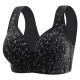 INTIMO SECRETS Women’s Floral Wireless Bra – Breathable Comfortable Front-Button Traceless