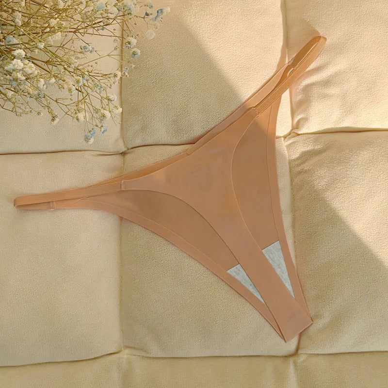 INTIMO SECRETS Ruffles Seamless Thong – Invisible T-Back Underwear for Women