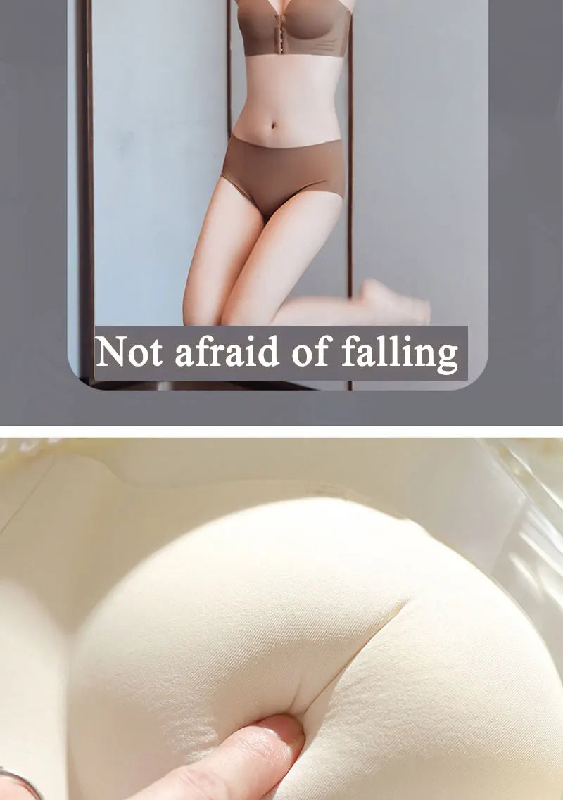 FINETOO 1PCS Women's Push-up Strapless Bras Front Buckle Brassiere Sexy Girls Small Chest Underwear Front Closure Sexy Bra