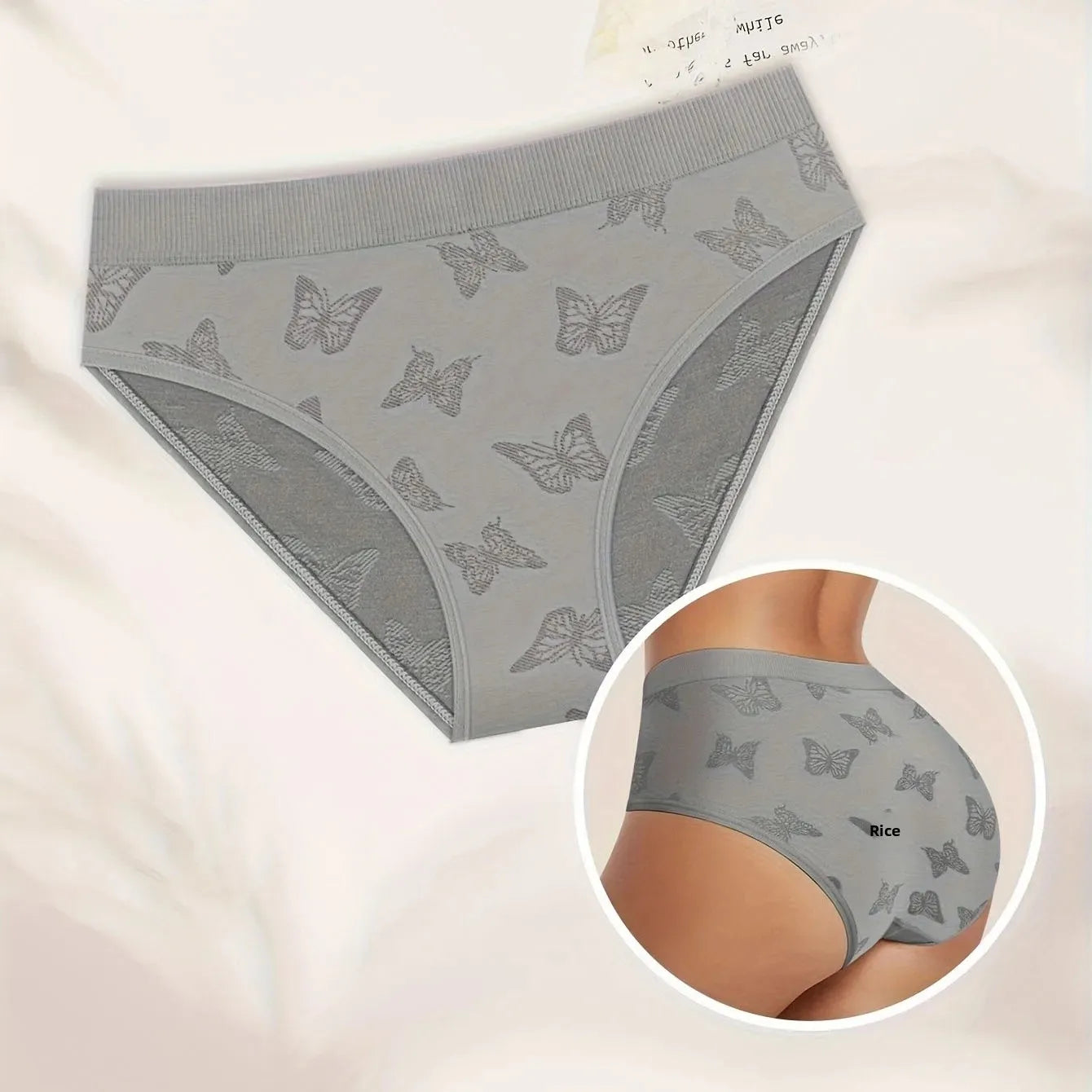 INTIMO SECRETS Women’s Butterfly-Shaped Soft Triangle Panties – Plus Size