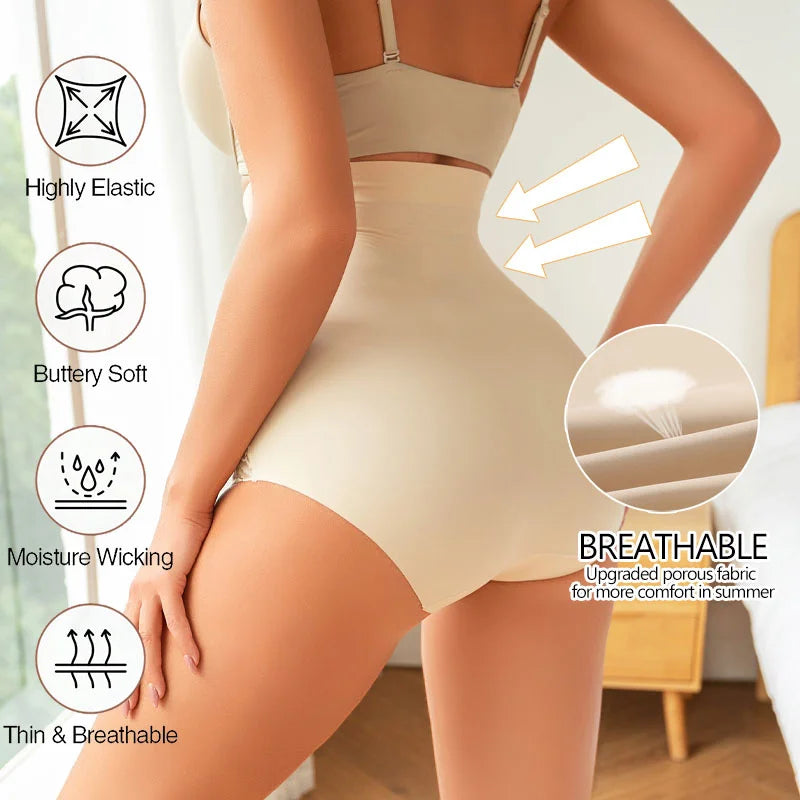 INTIMO SECRETS Seamless High Waist Panties – Plus Size Women’s Shapewear