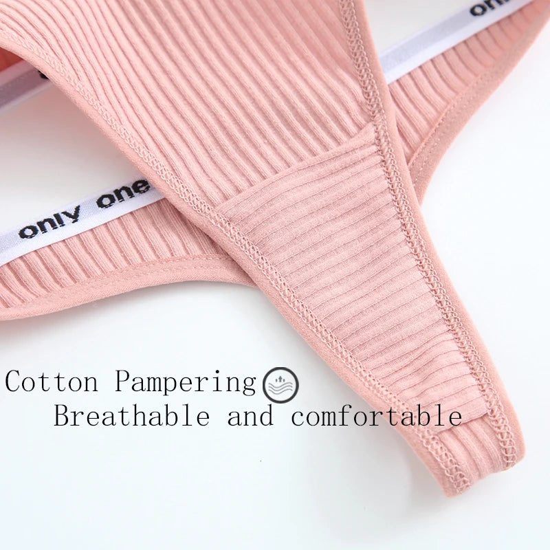 INTIMO SECRETS Cotton Soft Thong – Seamless Low-Rise Underwear for Women