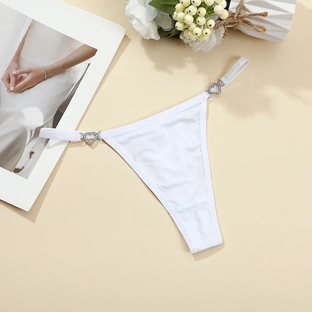INTIMO SECRETS Women’s Low-Rise Heart Decoration G-String Thong