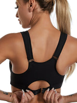 INTIMO SECRETS Women’s Deep U Sports Bra – Shockproof Yoga & Fitness Top