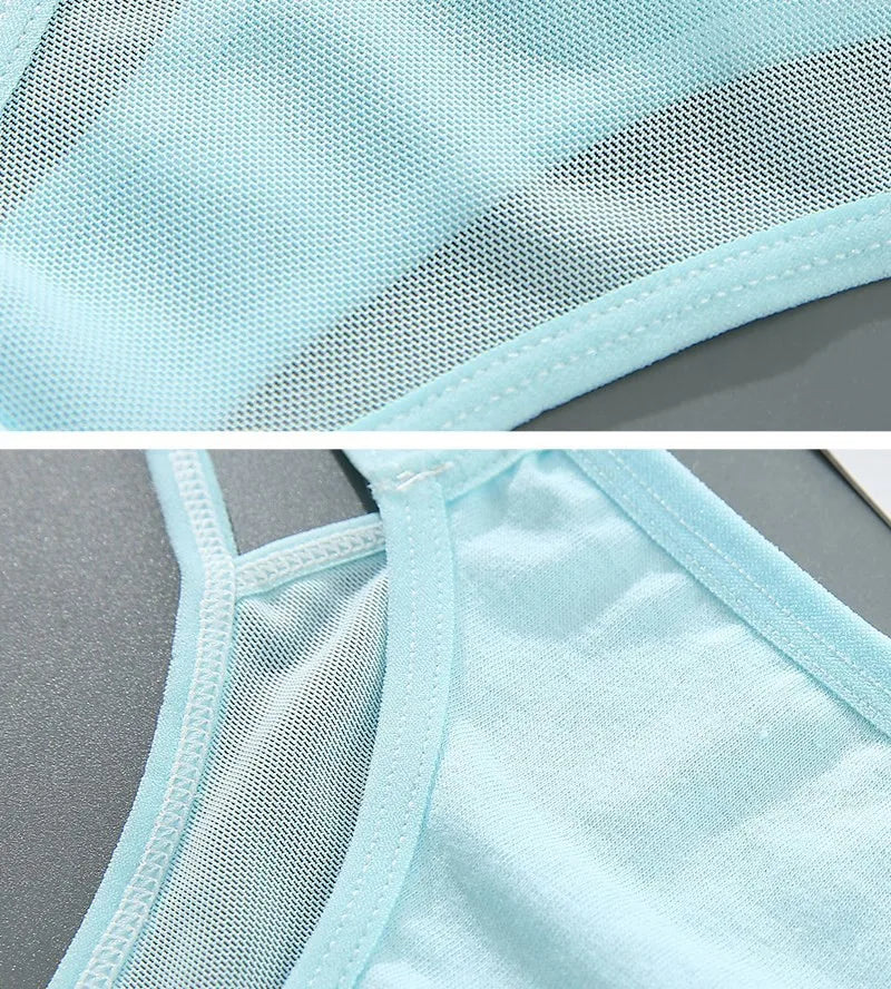 INTIMO SECRETS Transparent Hollow-Out G-String – Traceless Sexy Thong with Cotton Crotch