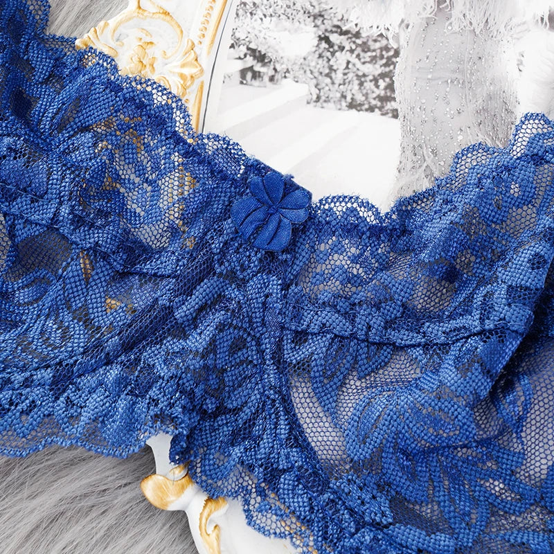 Women Sexy Lace Bras Plus Size Push Up Bralette Hollow Out Lingerie Embroidery Bra Brassiere Female Underwired Underwear