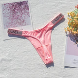 INTIMO SECRETS Sexy Rhinestone Low-Rise Thong for Women