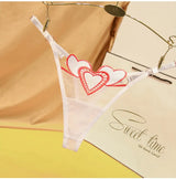 INTIMO SECRETS Women’s Sexy Embroidery Low-Rise Japanese Thong Panties